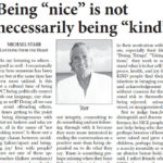 Being “Nice” Is Not Necessarily Being “Kind”